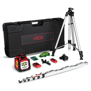 Ротационный нивелир с элевационным штативом RGK SP-100G COMBO