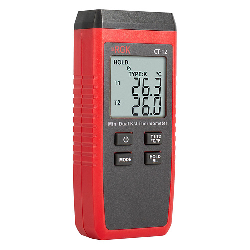 Термометр RGK CT-12 с погружными зондами температуры TR-10W с поверкой