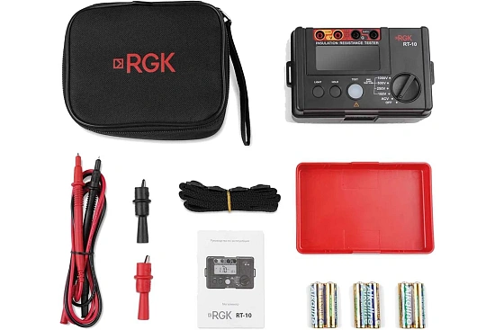 Цифровой мегаомметр RGK RT-10 + поверка