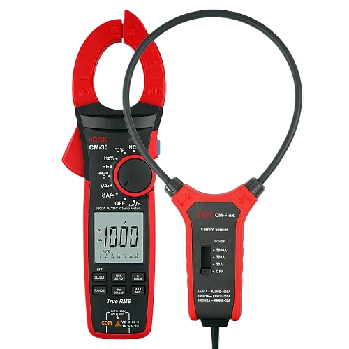 Клещи токоизмерительные RGK CM-30 с поверкой + Токовый датчик CM-Flex